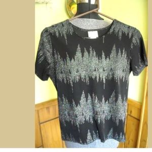 Vintage Top BENTLY Poly Spandex M Black Top